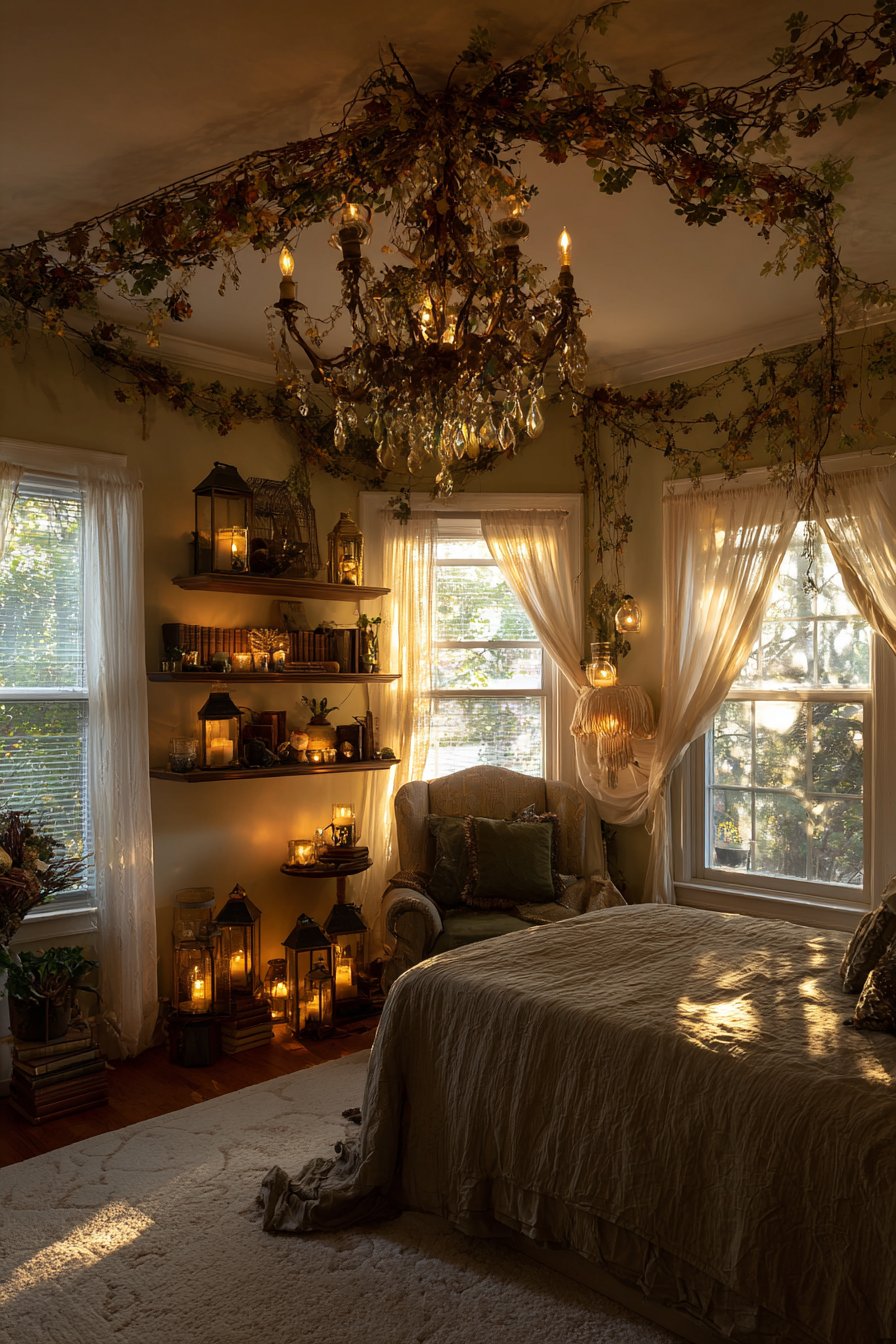 Layered Vintage Lighting Scheme