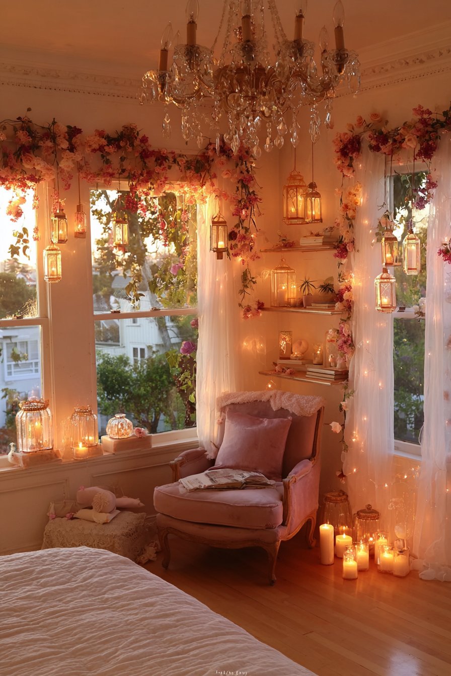 Layered Vintage Lighting Scheme