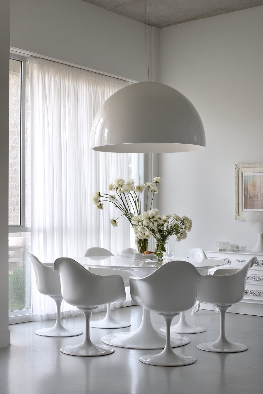 White Lacquer Square with Molded Plywood