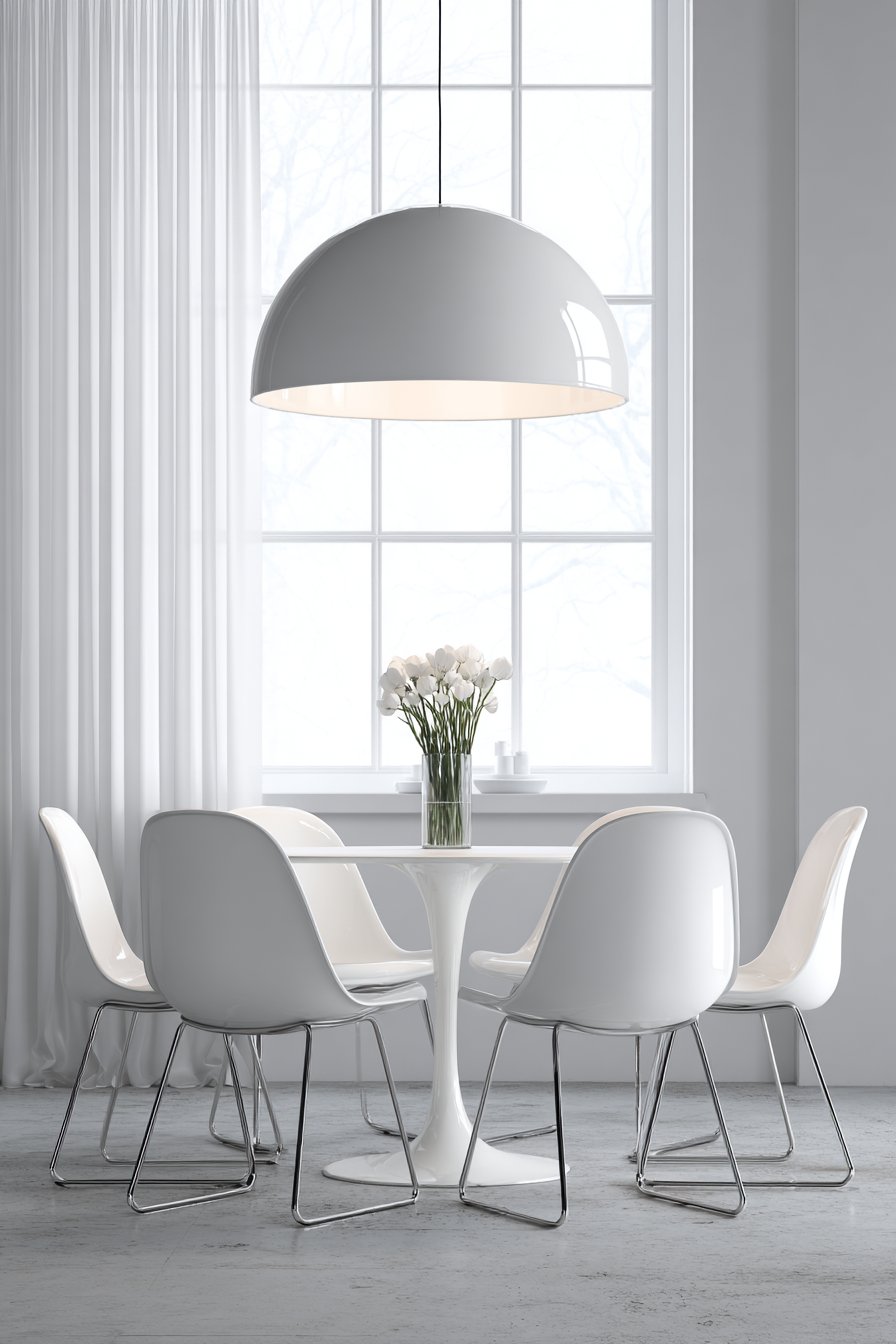 White Lacquer Square with Molded Plywood