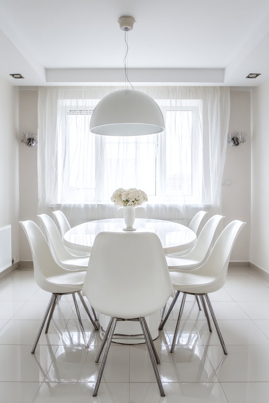 White Lacquer Square with Molded Plywood