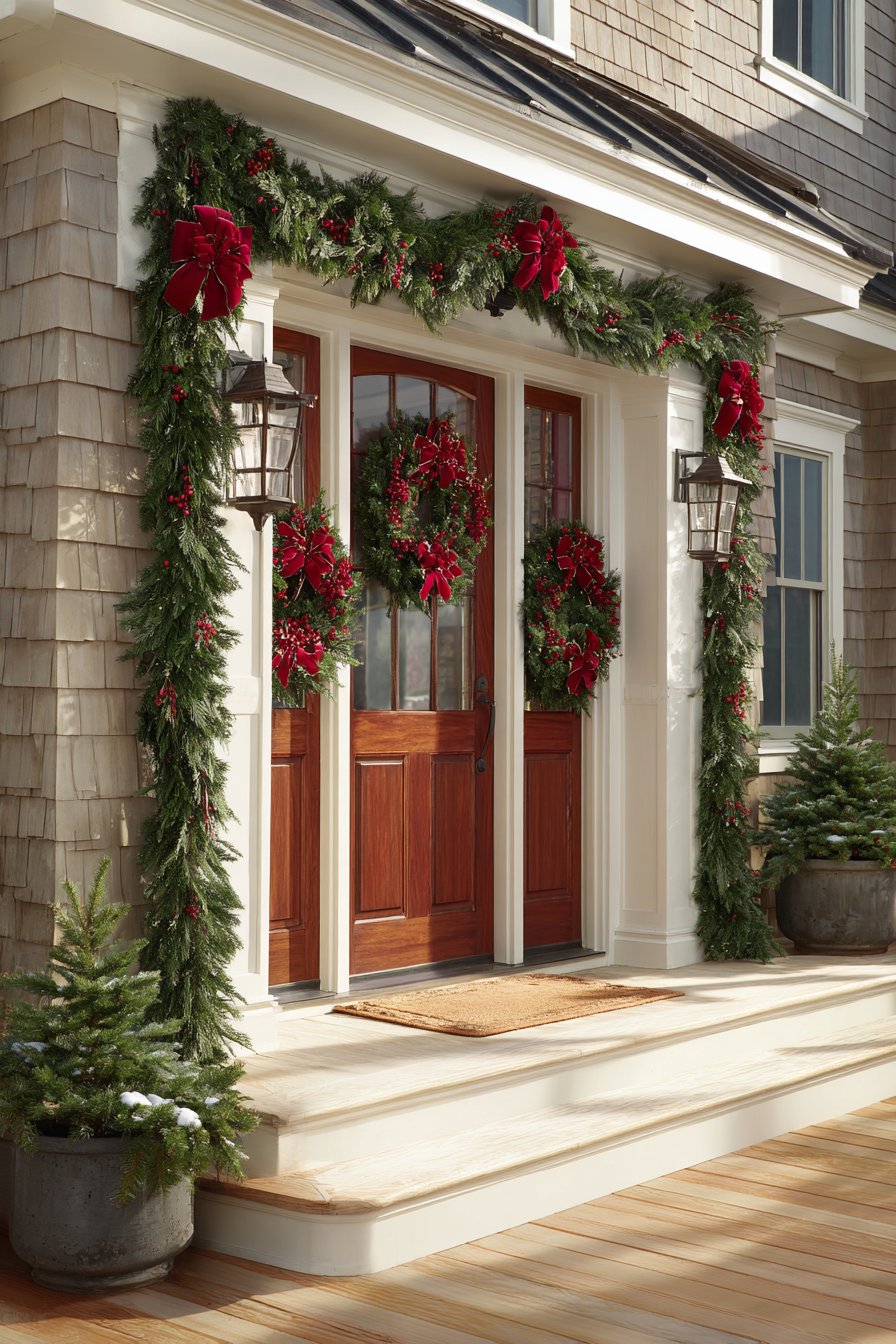 Colonial Swag Garland with Velvet Accents