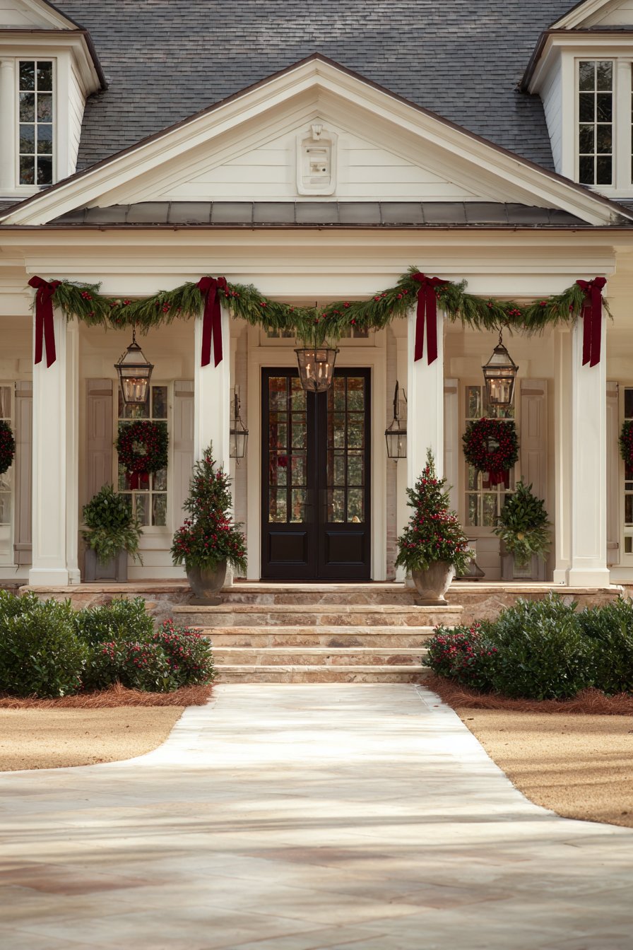 Colonial Swag Garland with Velvet Accents