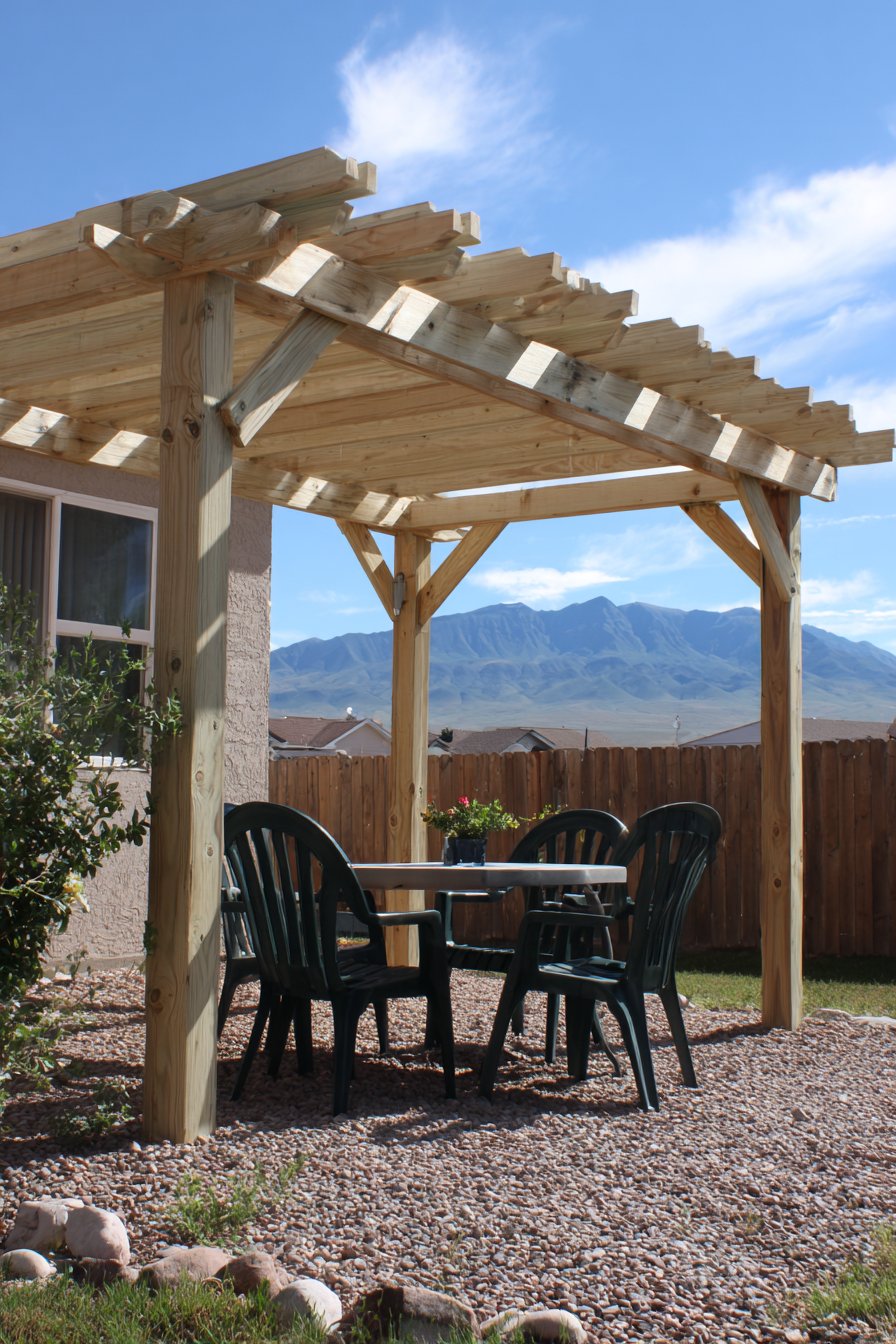 DIY Weekend Project Dimensional Lumber Pergola
