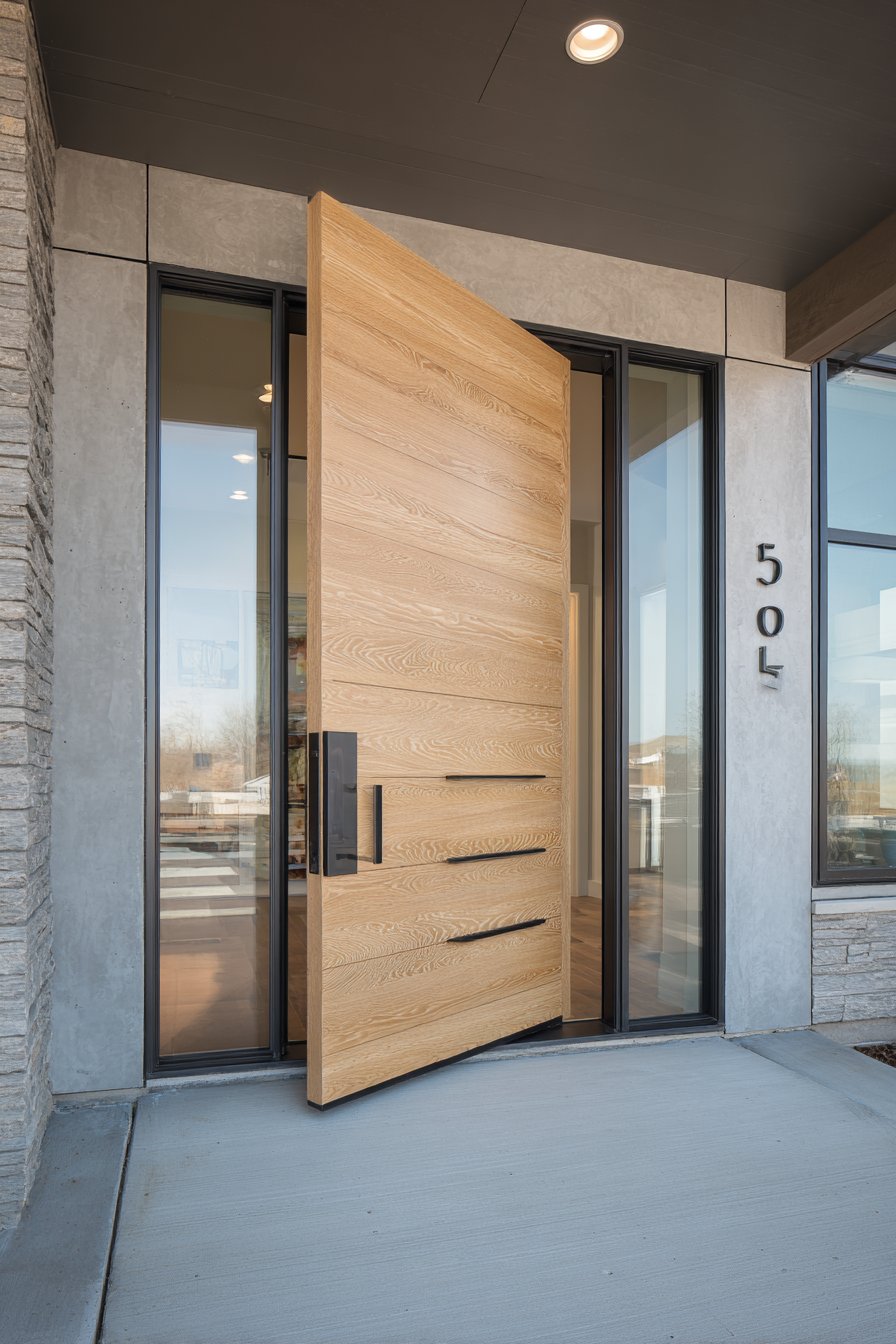 Contemporary White Oak Pivot