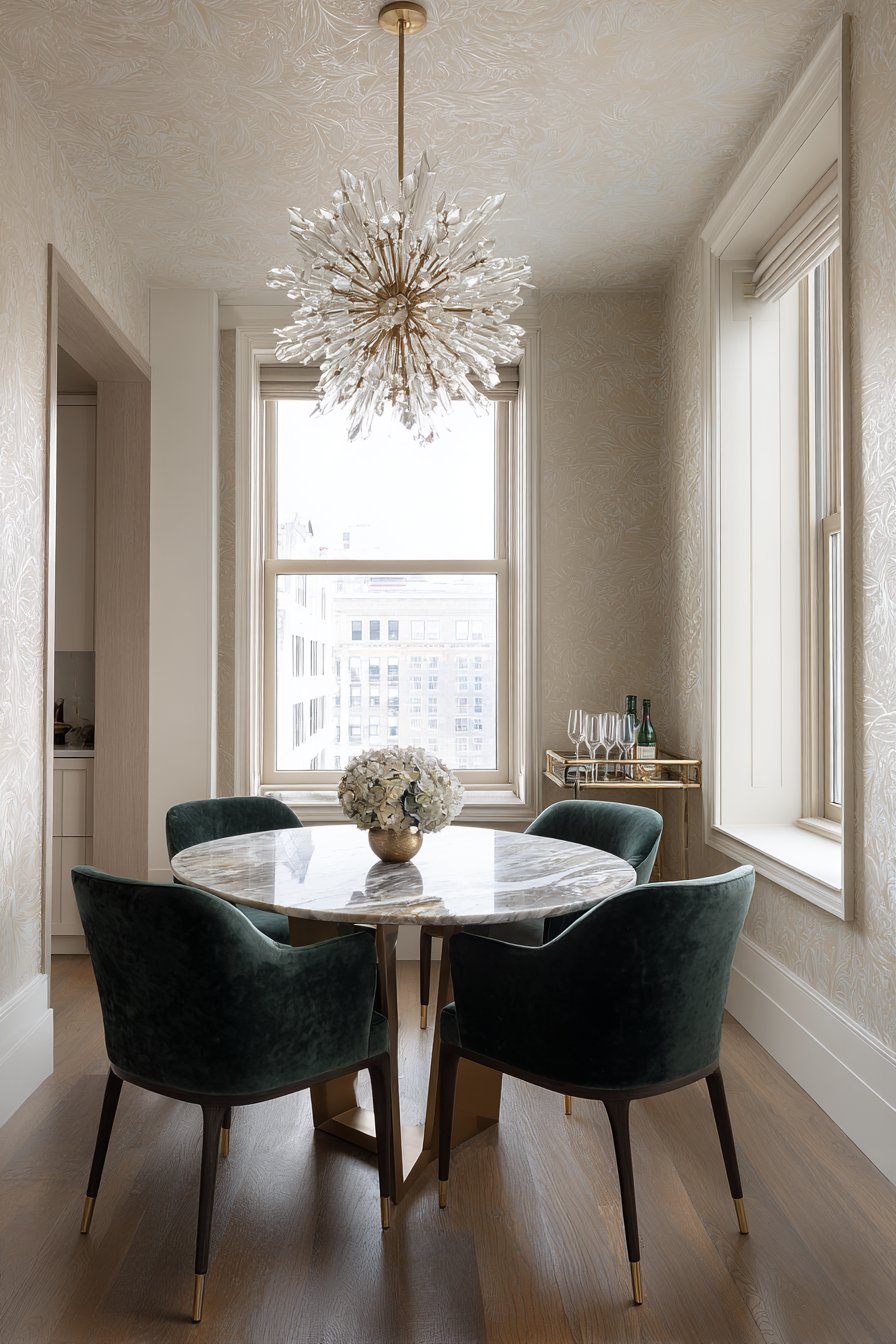 Modern Marble Elegance with Jewel Tones