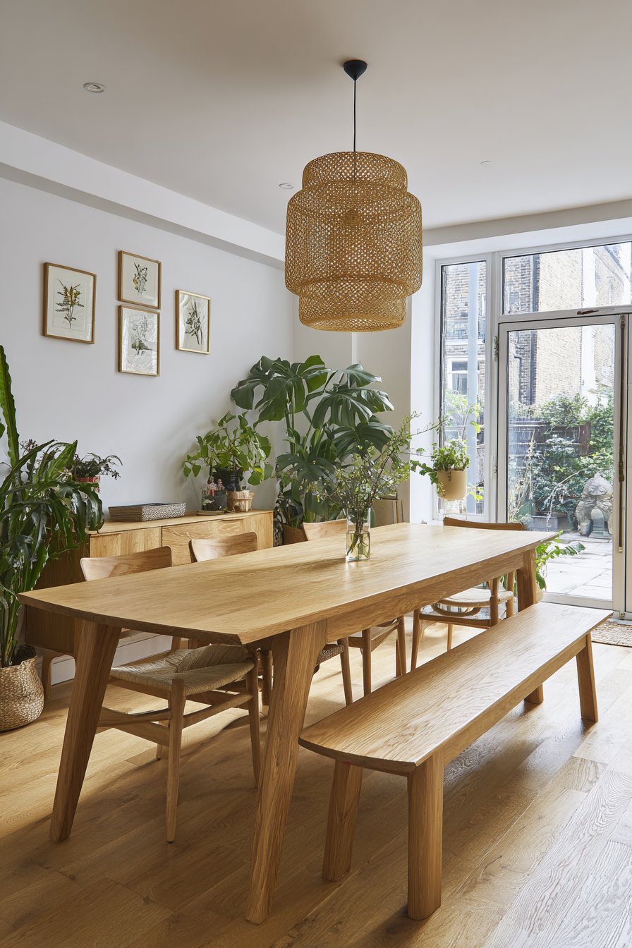 Family-Friendly Oak with Flexible Seating