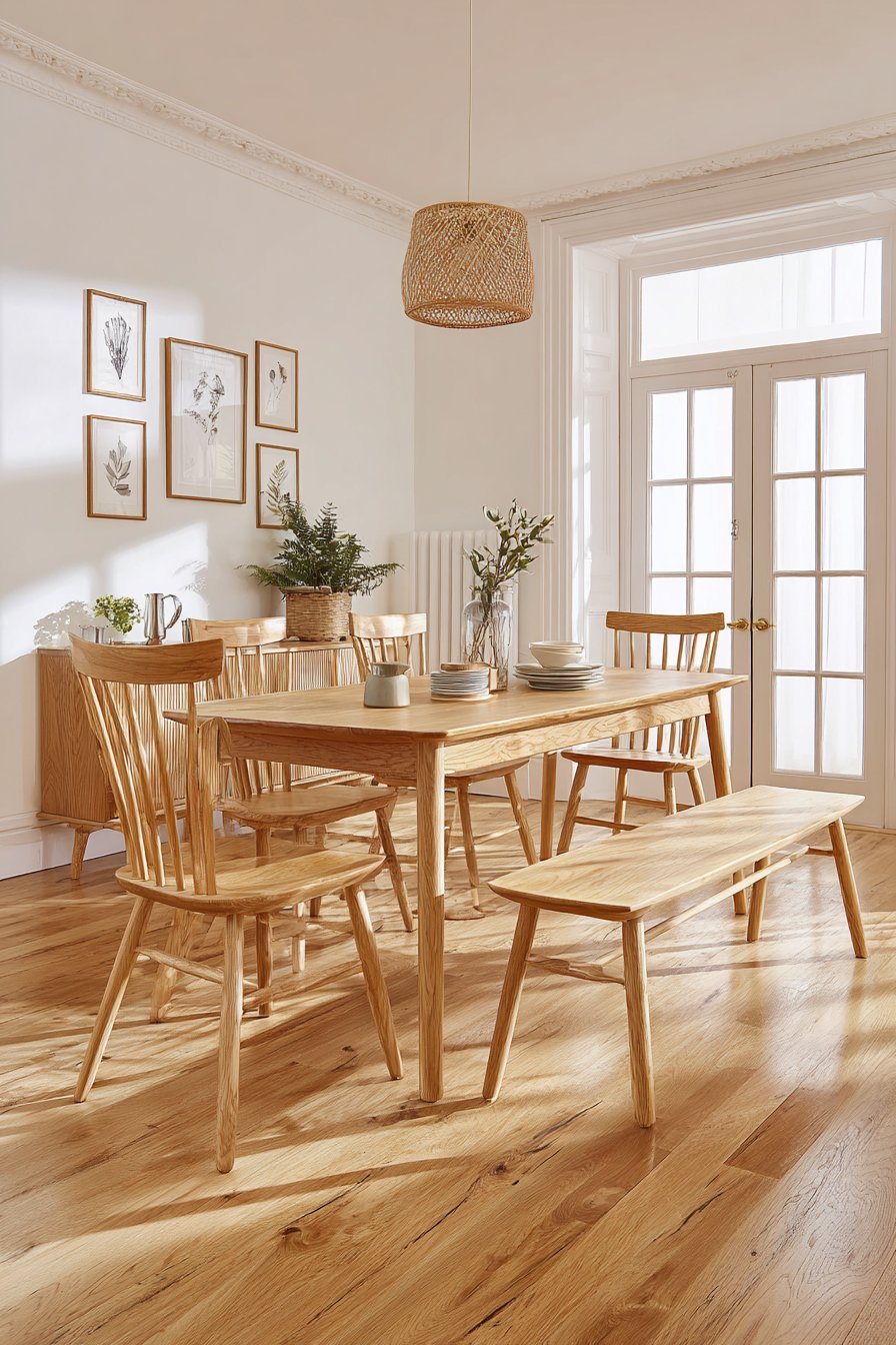 Family-Friendly Oak with Flexible Seating