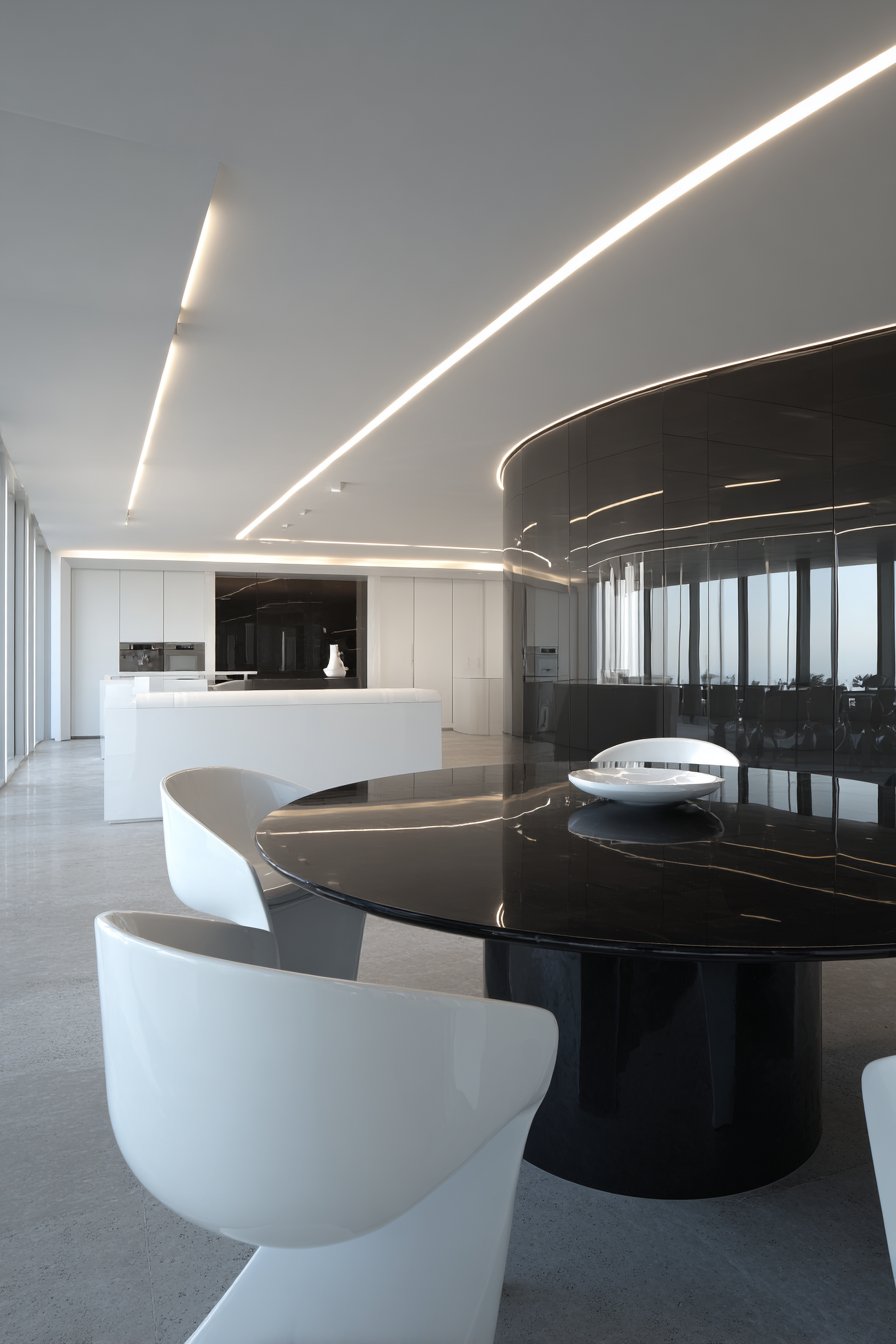 Minimalist Black Lacquer Sculpture