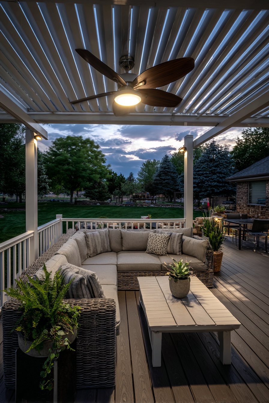 Integrated Deck Pergola with Composite Materials