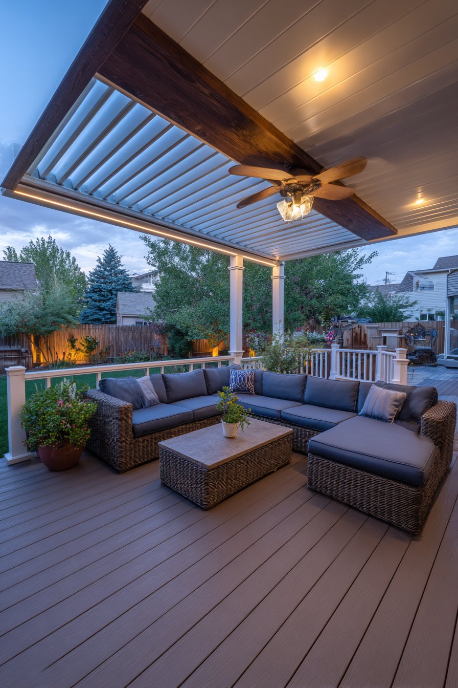 Integrated Deck Pergola with Composite Materials