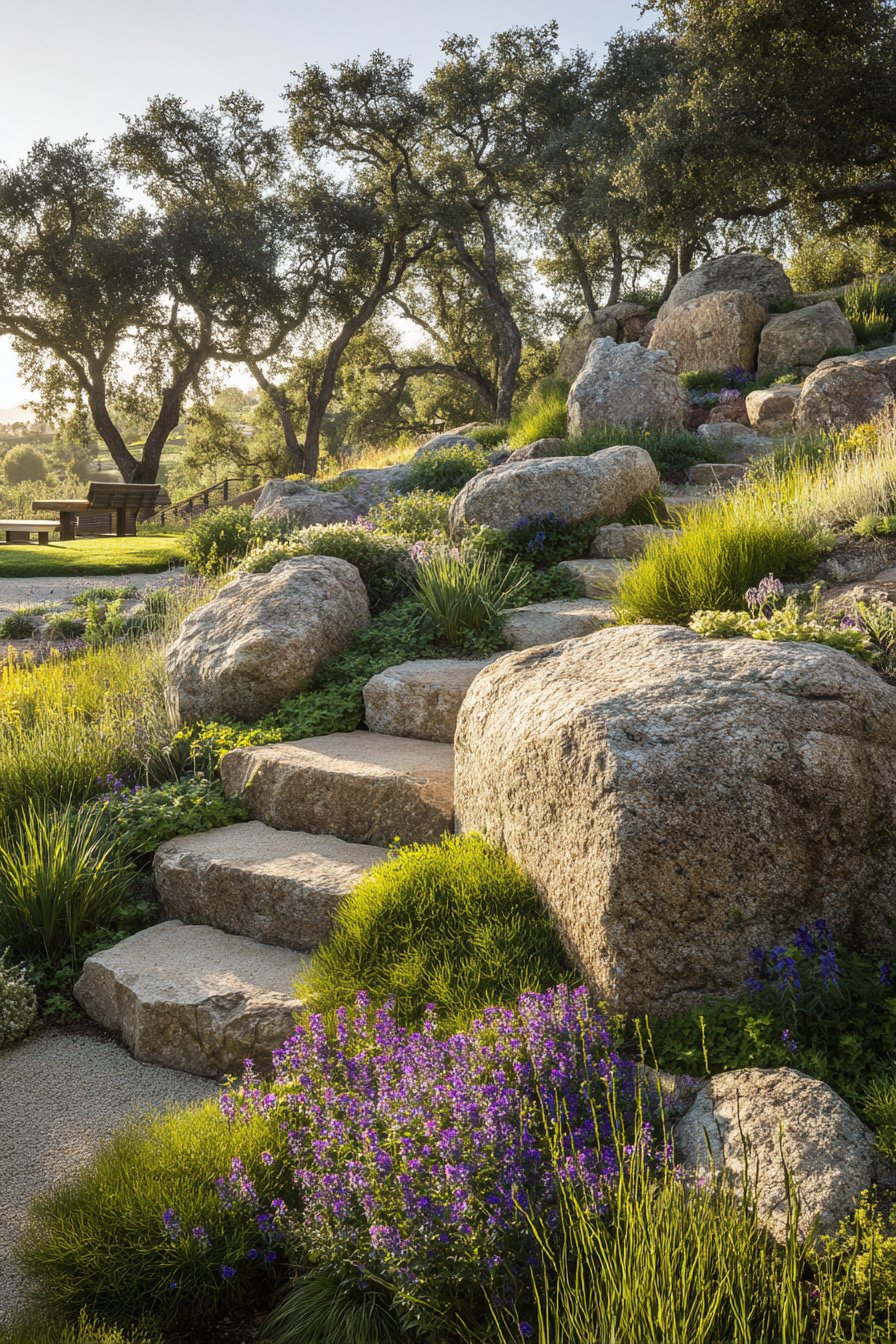 Terraced Garden Railroad Tie Design