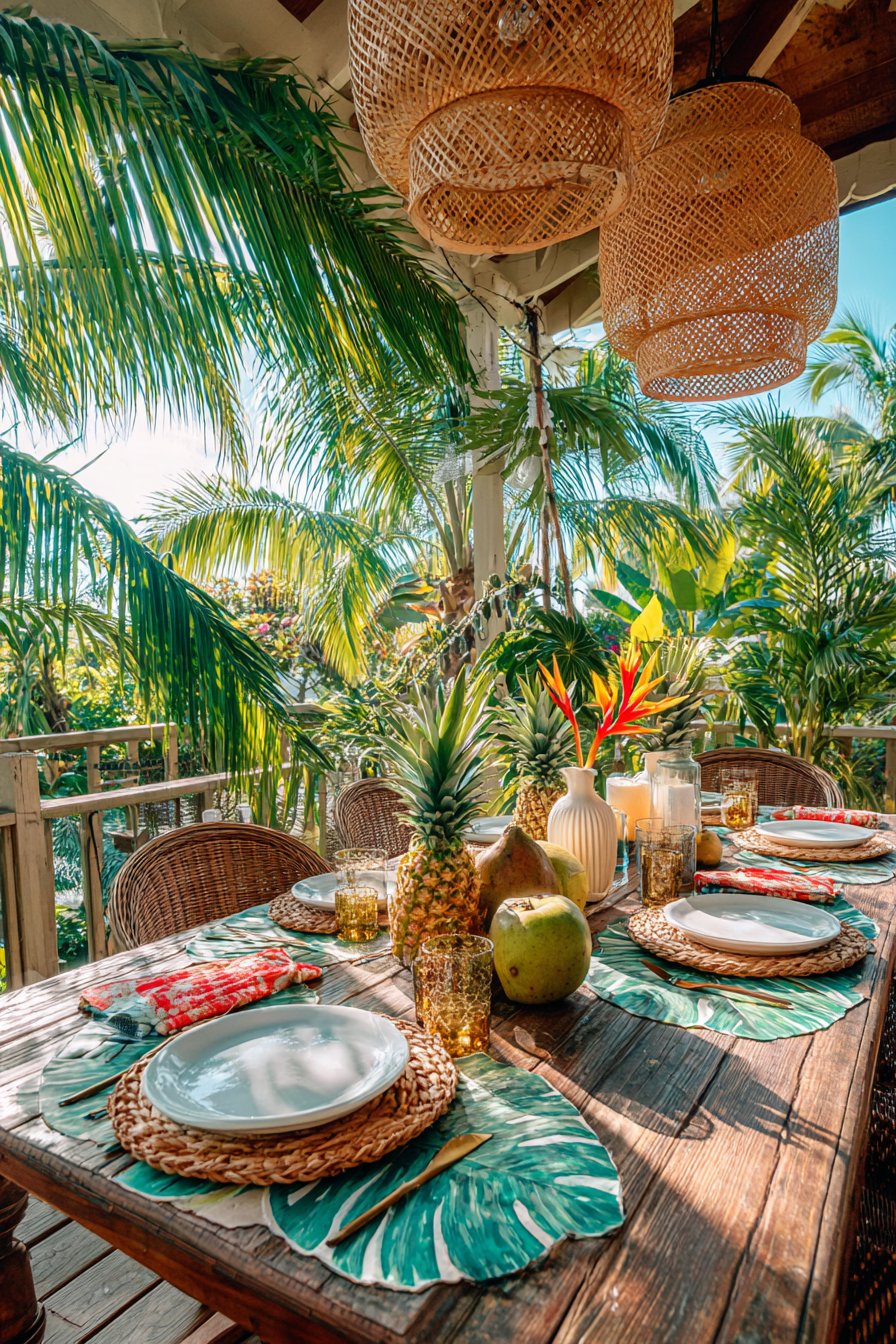 Tropical Paradise with Bold Natural Elements