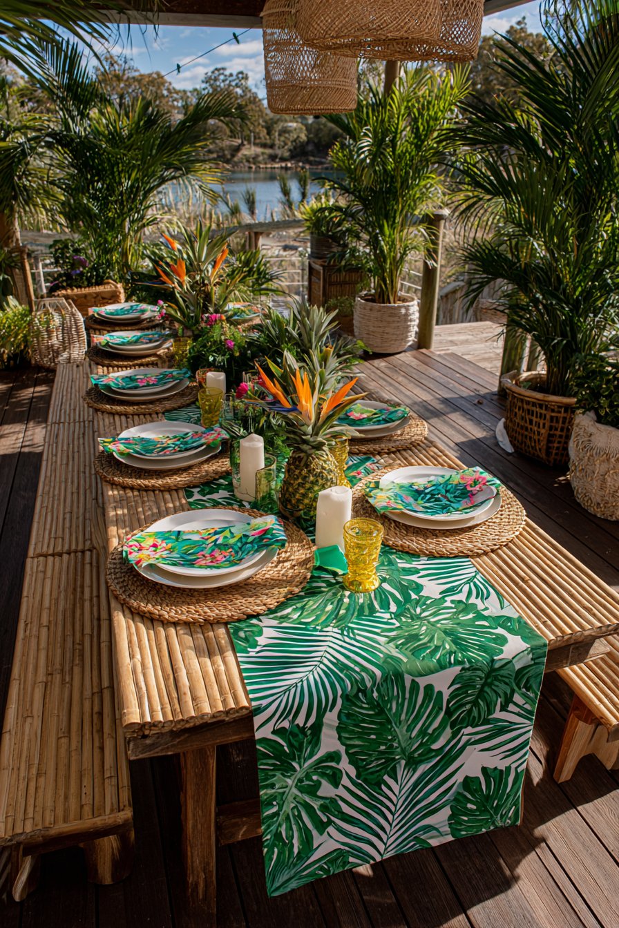 Tropical Paradise with Bold Natural Elements