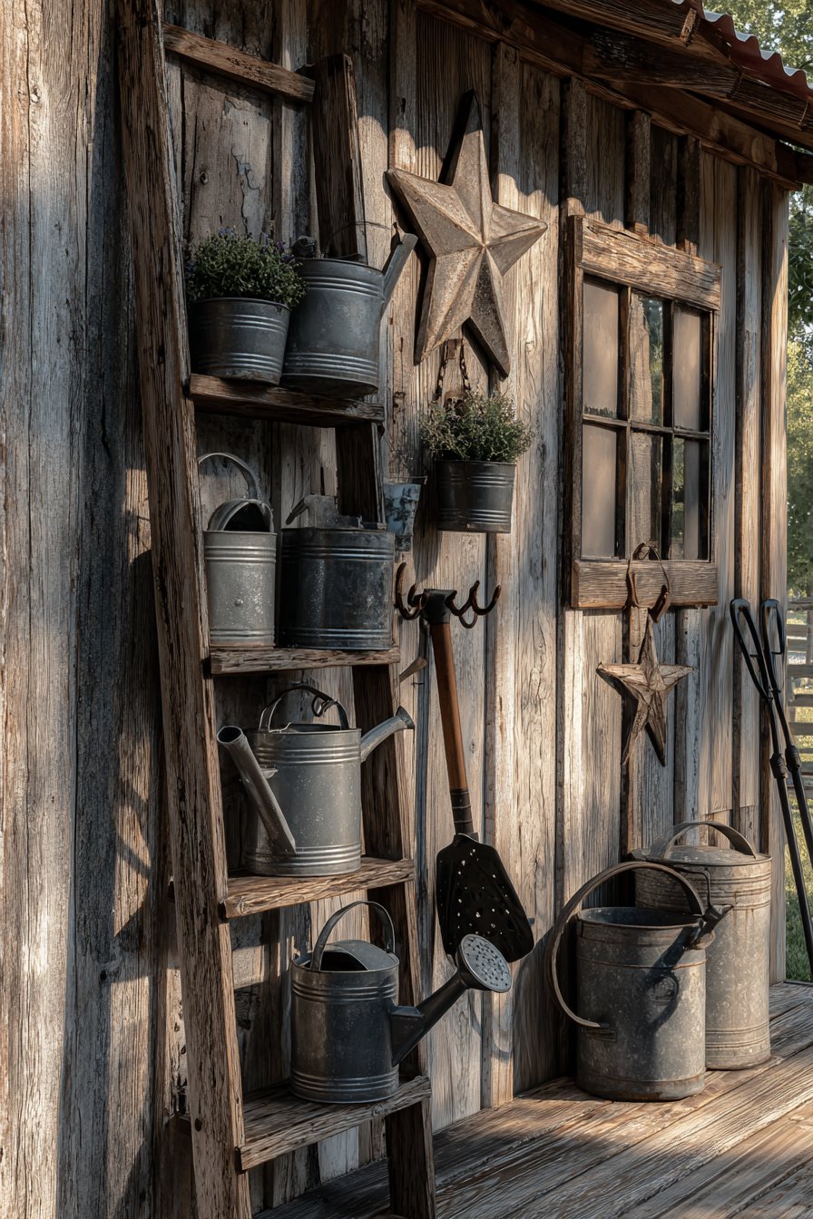 Farmhouse Reclaimed Barnwood with Vintage Accessories