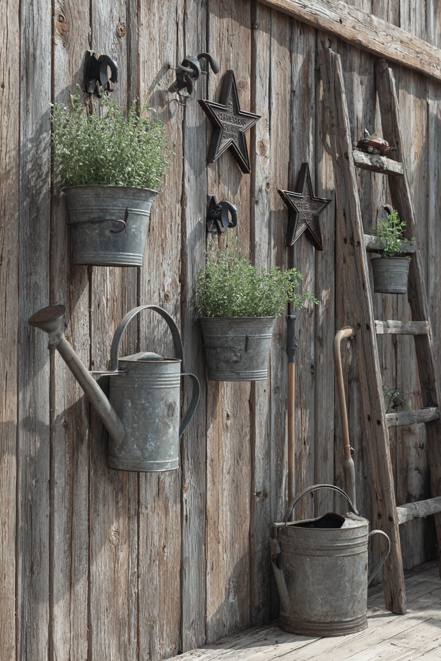 Farmhouse Reclaimed Barnwood with Vintage Accessories