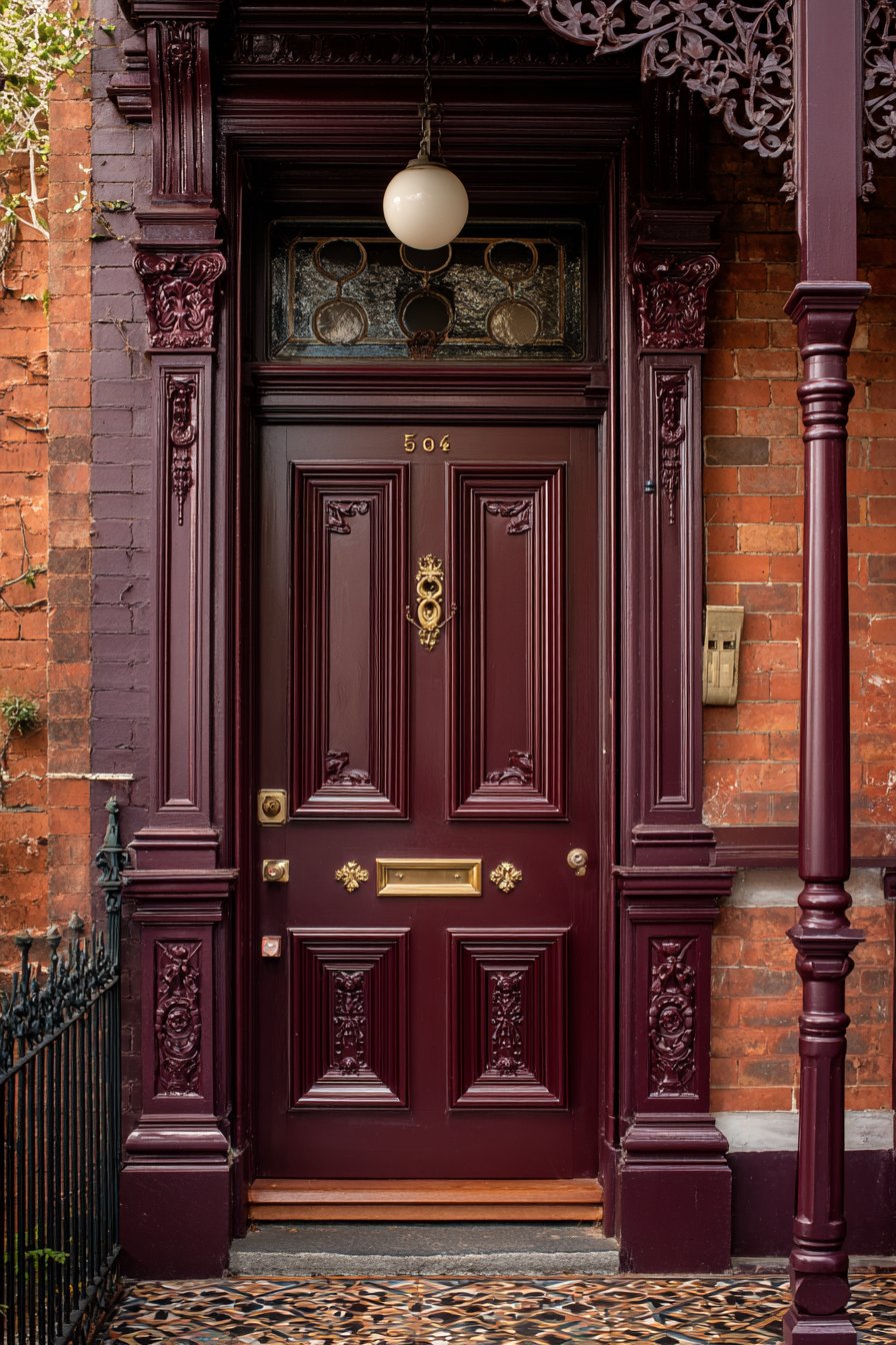 Victorian Ornate Burgundy