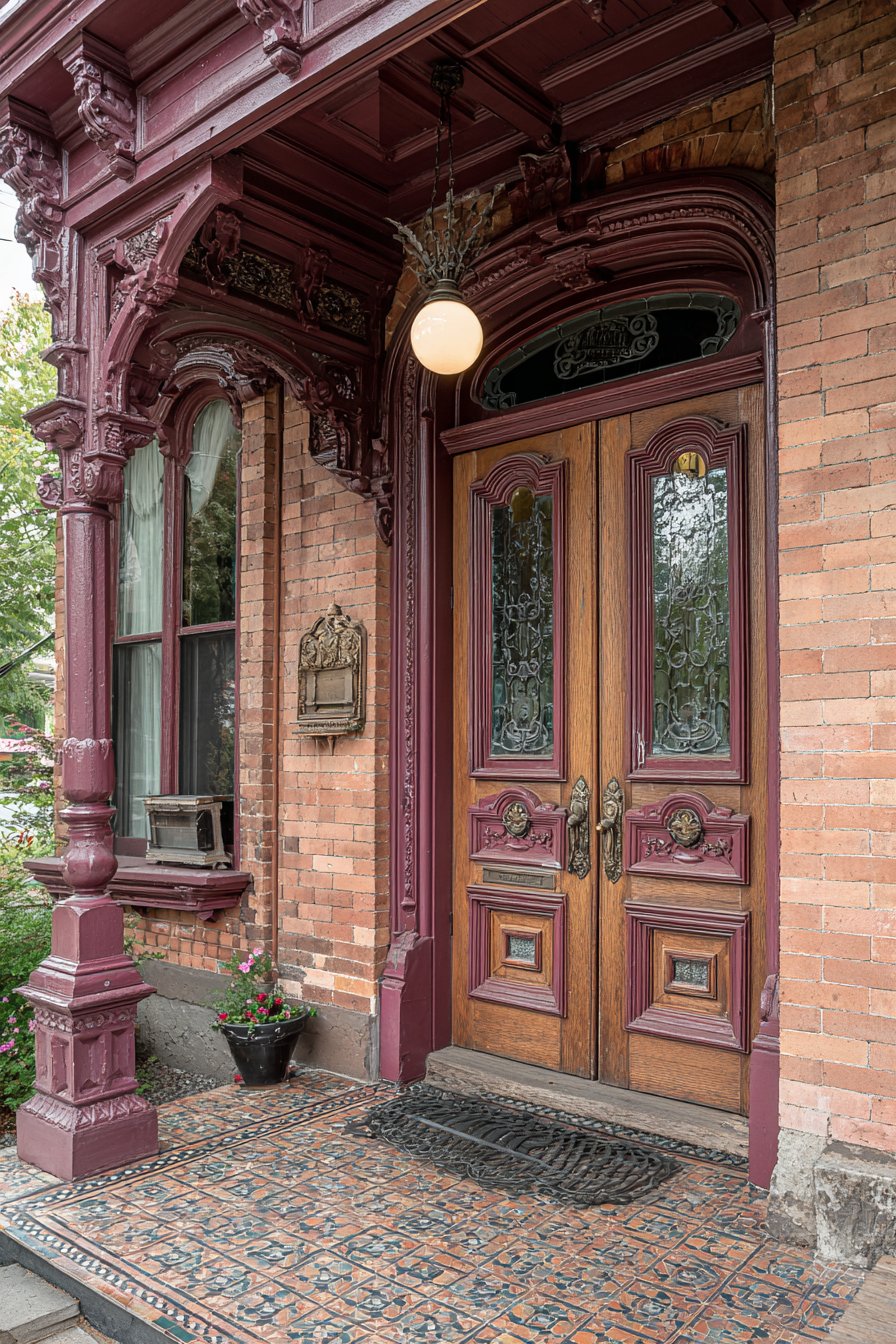 Victorian Ornate Burgundy
