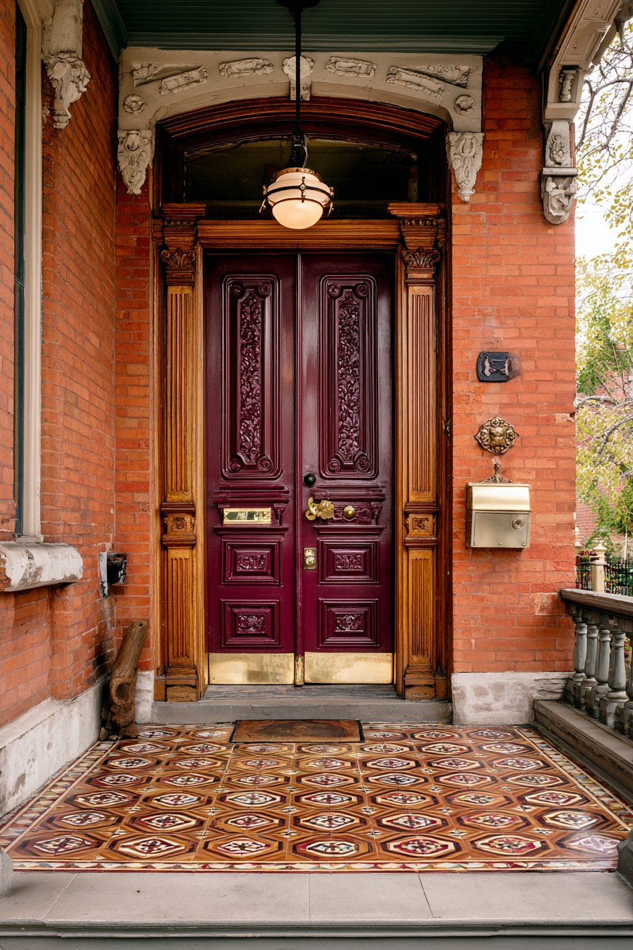 Victorian Ornate Burgundy