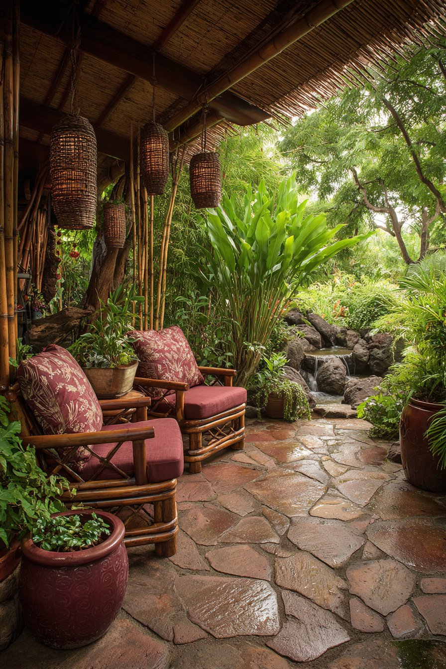 Tropical Bamboo Oasis