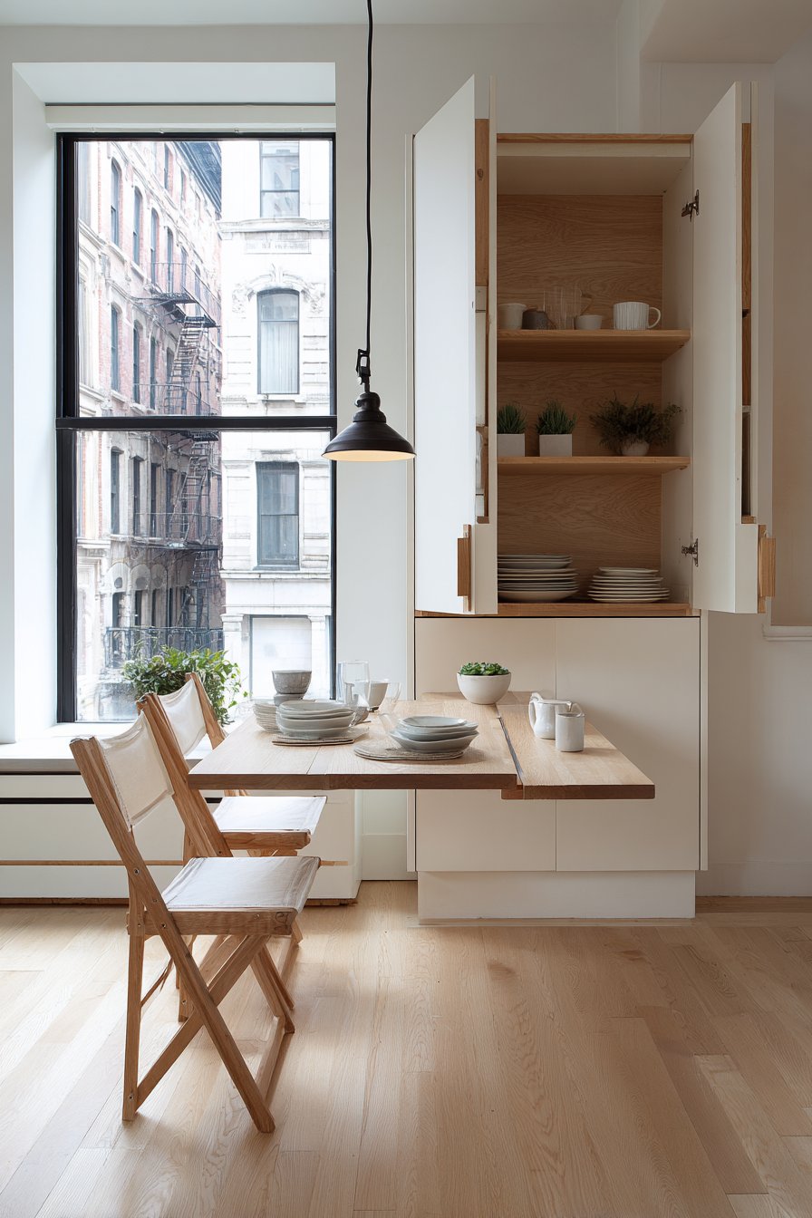 Wall-Mounted Drop-Down Space Saver