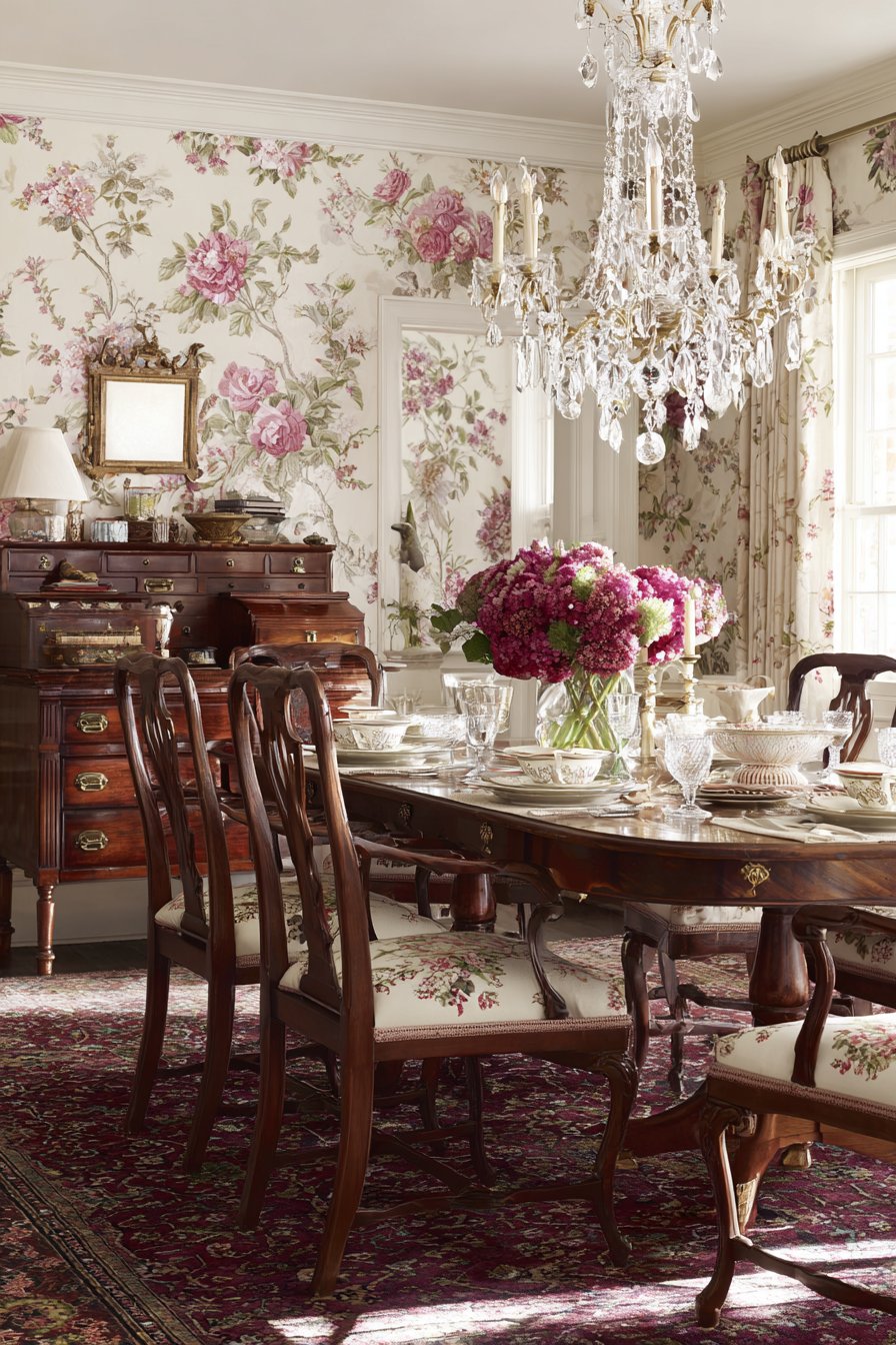 Cherry Gate-Leg with Needlepoint Cushions