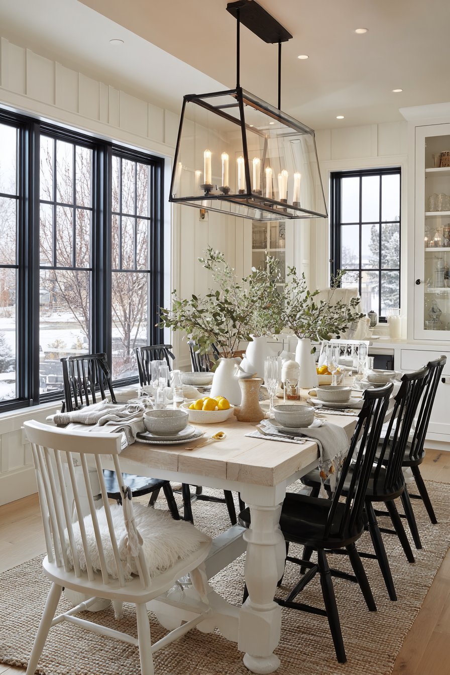  White dining table