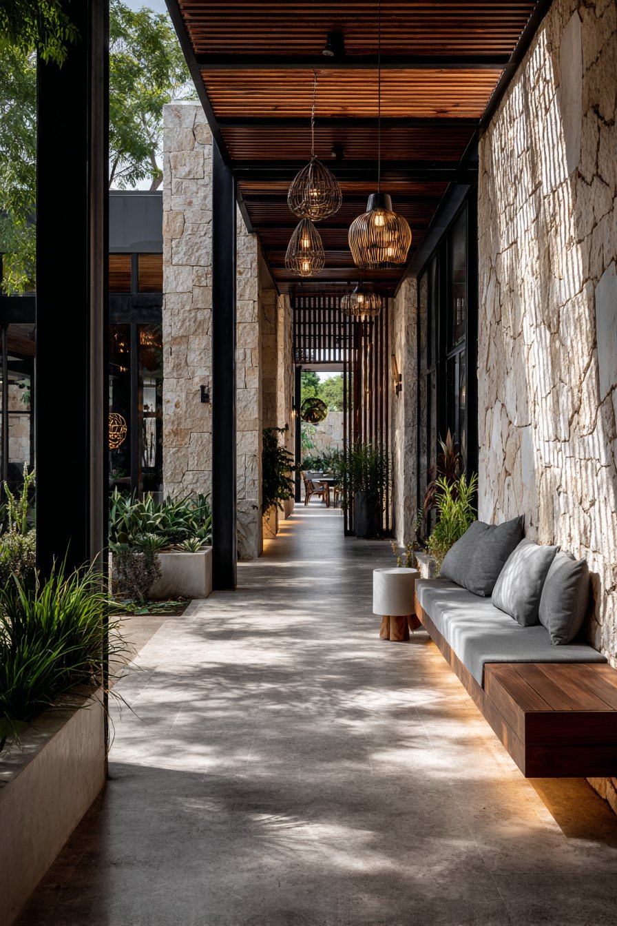 Outdoor corridor design 