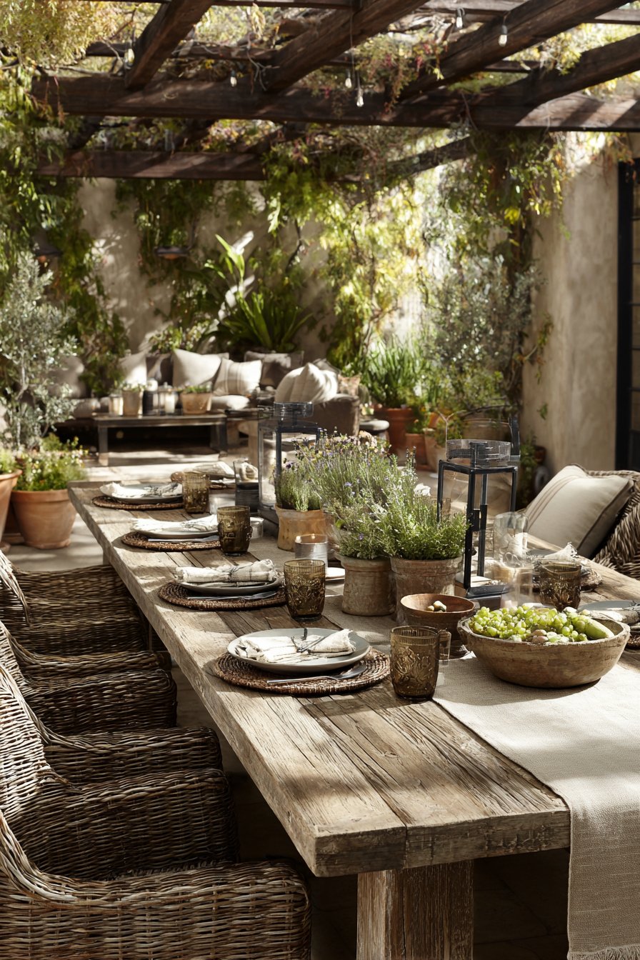 Outdoor table decor