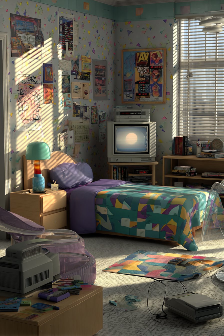 90s teen bedroom 