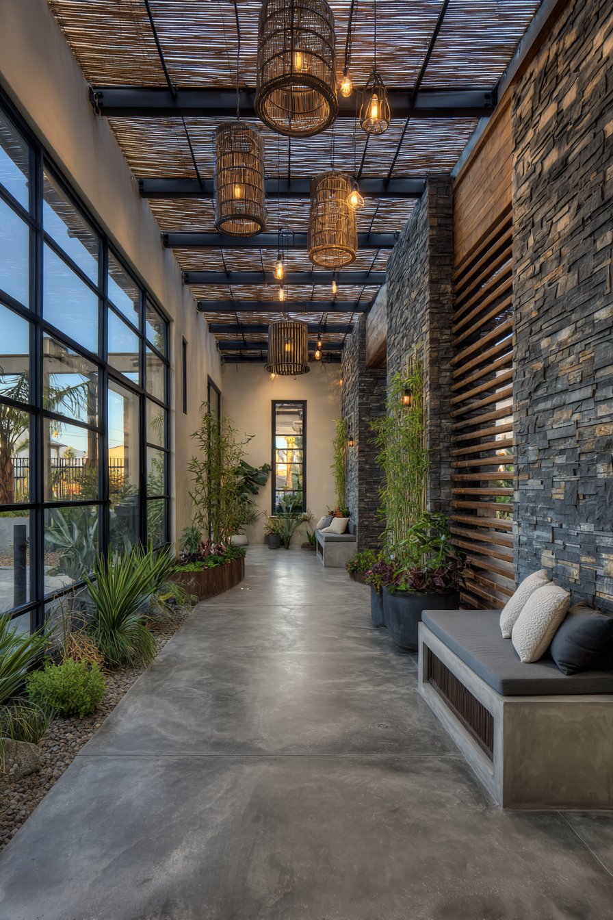 Outdoor corridor design 