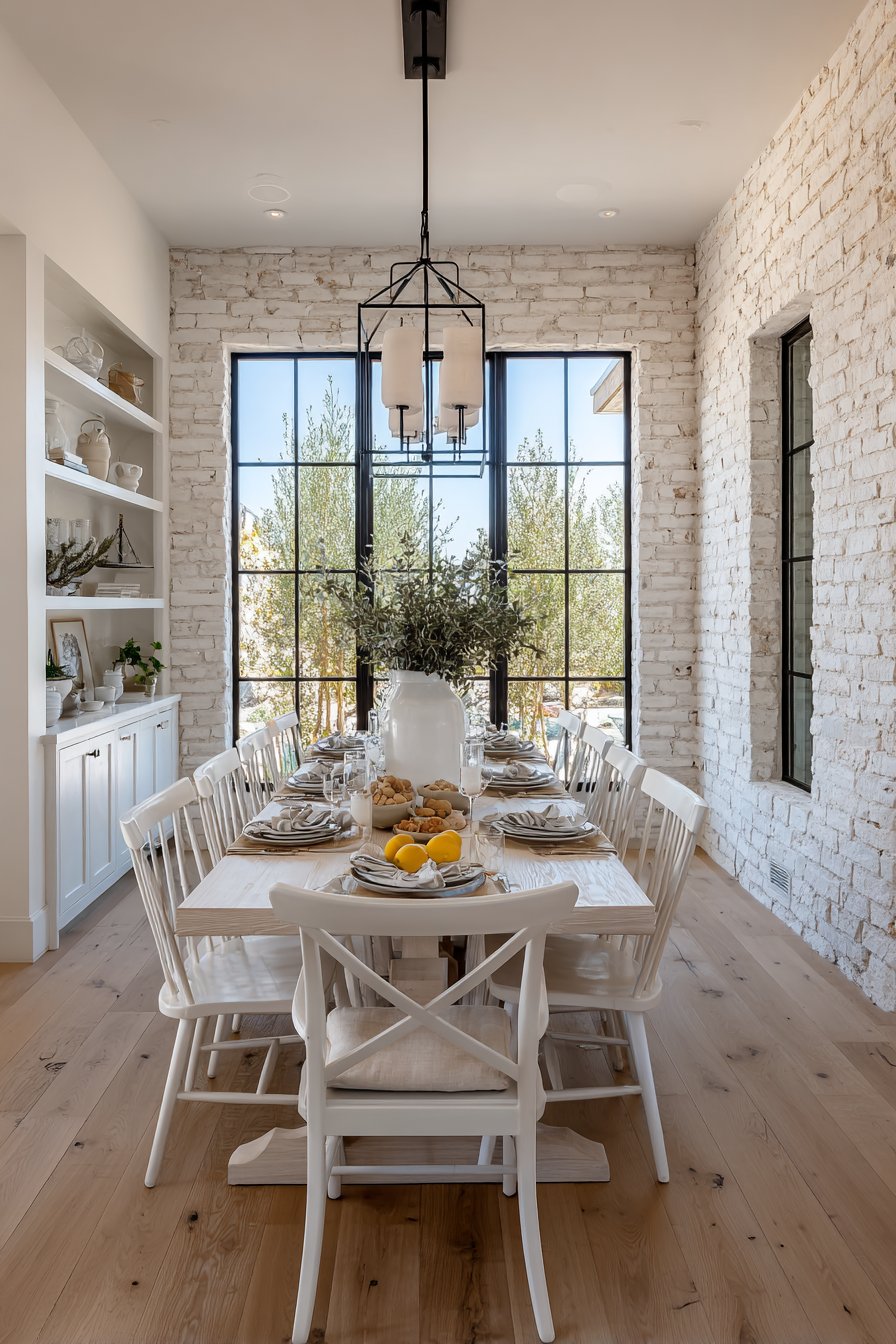  White dining table