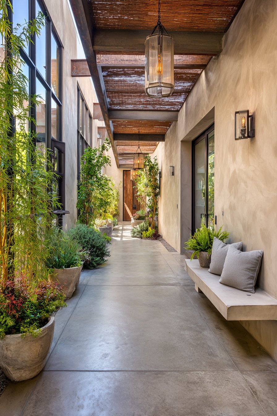 Outdoor corridor design 